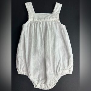Shabby Chic white 100% cotton baby Romper 3-6 mth
